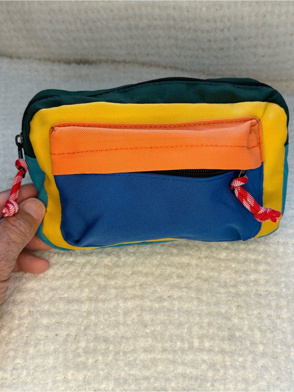 Colorblock Men's Utility Pouch - Blue, Yellow, Orange